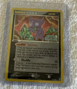 Pokemon Sableye Crystal Guardians Reverse Holo Rare 10/100 Basic 2006 STAMPED - Image 1