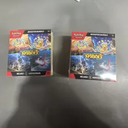 Pokemon Surging Sparks SV08 Booster Bundle TCG 6 packs New Sealed - Image 1