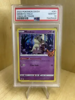 Pokemon SWSH 081/189 - Stamped 2022 Trick Or Trade Mimikyu Holo - PSA 10 - Image 1