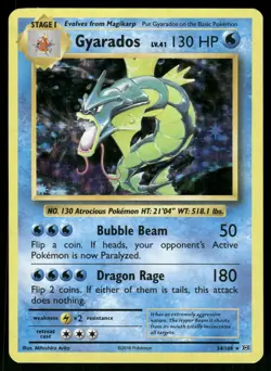 Gyarados 34/108 Holo Rare Evolutions Pokemon Holo Near Mint - Image 1