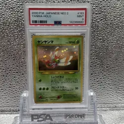 Pokemon PSA 9 Yanma Japanese Neo 2 Holo Rare - Image 1