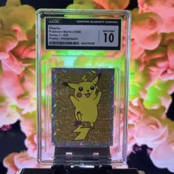 CGC 10 Pikachu S30 Merlin Series 1 Pokemon 1998-1999 Gold Poster Holo Gem Mint - Image 1