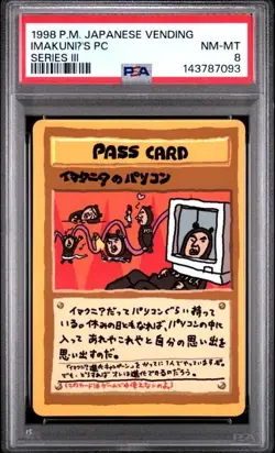 1998 Pokemon Japanese Vending Series III 3 ImakuniU's PC PSA 8 Graded 093 - Image 1