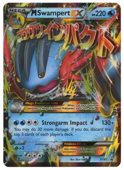 POKEMON TCG MEGA SWAMPERT EX XY87 BLACK STAR PROMO JUMBO - Image 1
