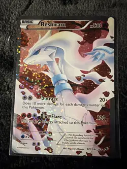 Pokemon TCG Reshiram RC22/RC25 Full Art Rare Legendary Treasures - Image 1