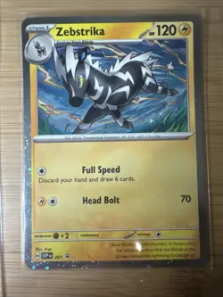 Pokemon Scarlet & Violet Black Star Promo - Zebstrika SVP 201 - Image 1