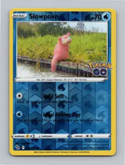 Slowpoke Common Pokemon GO 019/078 NM Sword & Shield SWSH Reverse - Image 1