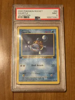 2000 POKEMON 1st Edition Team Rocket SQUIRTLE Card #68 PSA 9 - Image 1
