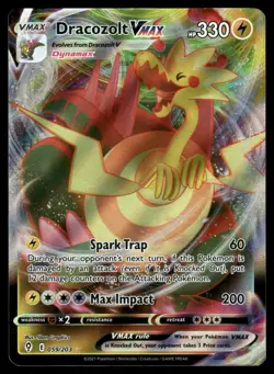 Dracozolt VMAX 059/203 Holo VMAX Rare Evolving Skies Pokemon Holo Near Mint - Image 1