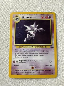 Pokemon TCG Haunter 6/62 Fossil Unlimited Holo Rare 1999 Vintage - Image 1