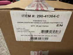 CROWN ZENITH BOOSTER BUNDLE CASE - Factory Sealed Pokemon 20 Box - DOUBLE BOX - Image 2