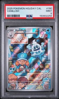 2025 POKEMON HOLIDAY CALENDAR #190 VANILLISH - PSA 9 MINT - Image 1