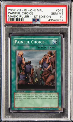 2002 YU-GI-OH! MRL-MAGIC RULER 1ST ED #049 PAINFUL CHOICE PSA 10 - Image 1