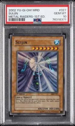 2002 YU-GI-OH! MRD-METAL RAIDERS 1ST EDITION #027 SUIJIN PSA 10 - Image 1