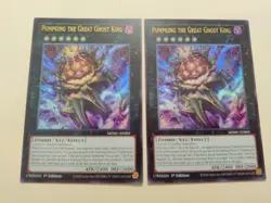 2x Pumpking the Great Ghost King MZMU-EN005 Ultra Rare 1st Edition VLP - Image 1