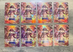 One Piece TCG Monkey D Luffy ST10-006 Treasure Booster Set Promo Lot 8 Copies - Image 1