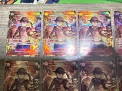 One Piece TCG Monkey D Luffy ST10-006 Treasure Booster Set Promo Lot 8 Copies - Image 2