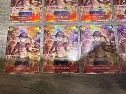 One Piece TCG Monkey D Luffy ST10-006 Treasure Booster Set Promo Lot 8 Copies - Image 3