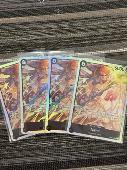 One Piece TCG Black Nami OP15-086 SR PLAYSET (x4 Cards) OP15-EB04 - Image 1