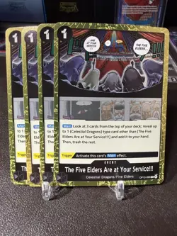 4X The Five Elders Are At Your Service | OP13-096 | NM | One Piece TCG Playset - Image 1