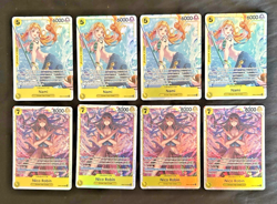 PLAYSET Nami EB03-053 SR One Piece LOT 8X- Nami 4x & Nico Robin 4x = 8X Yellow - Image 1