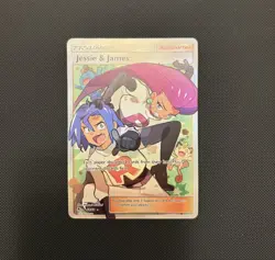 Pokemon TCG Full Art Trainer Holo Card Jessie and James 68/68 Hidden Fates - NM - Image 1