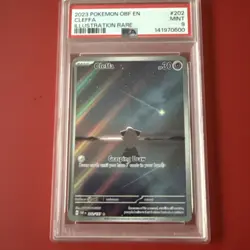 2023 POKEMON OBF EN-OBSIDIAN FLAMES ILLUSTRATION RARE #202 CLEFFA PSA 9 - Image 1