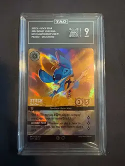 Stitch - Rock Star (Store Championship) 30 Disney Lorcana Promo Cards Holo TAG 9 - Image 1
