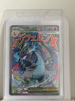 Pokemon Mega Charizard X ex 023: Me Mega Evolution Promo Full Art Holo EX 360 HP - Image 1