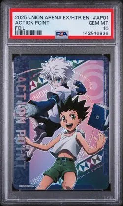 Union Arena TCG Gon Freecss Killua Action Point Foil Holo PSA 10 Gem Mint - Image 1