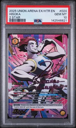Union Arena Hisoka 2 Star Signature Alt Art Holo PSA 10 Gem Mint Hunter x Hunter - Image 1
