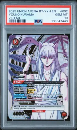 Union Arena TCG Youko Kurama 2 Star Holo PSA 10 Gem Mint Yu Yu Hakusho - Image 1