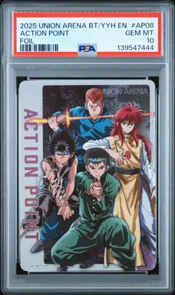 Union Arena TCG Yusuke Hiei Action Point Foil Holo PSA 10 Gem Mint Yu Yu Hakusho - Image 1