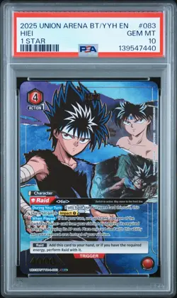 Union Arena TCG Hiei Alt Art Holo PSA 10 Gem Mint Yu Yu Hakusho - Image 1