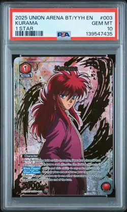 Union Arena TCG Kurama Alt Art Holo PSA 10 Gem Mint Yu Yu Hakusho - Image 1