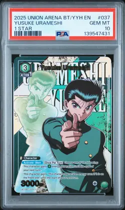 Union Arena TCG Yusuke Urameshi Alt Art Holo PSA 10 Gem Mint Yu Yu Hakusho - Image 1