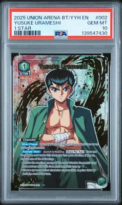 Union Arena TCG Yusuke Urameshi Alt Art Holo PSA 10 Gem Mint Yu Yu Hakusho - Image 1