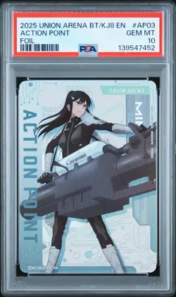 Union Arena Mina Ashiro Action Point Foil Holo PSA 10 Gem Mint Kaiju No 8 - Image 1