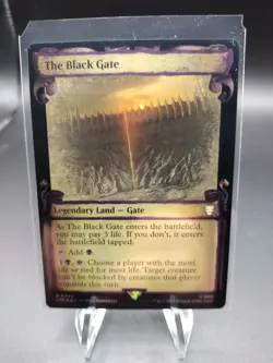MtG - The Black Gate - Showcase Scrolls Silver Foil - Lord Of The Rings NM - Image 1