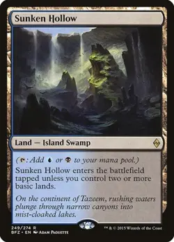 2x Sunken Hollow Battle for Zendikar NM MTG - Image 1