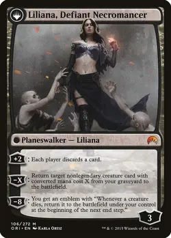 Liliana Heretical Healer / Defiant Necromancer 1x FOIL ORI MTG Mythic black - Image 2