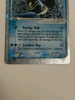 Lapras EX Pokemon Card 99/109, MP, Ruby & Sapphire Ultra Rare - Image 3