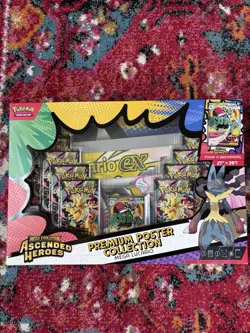 Pokemon TCG Mega Lucario Premium Poster Collection Ascended Heroes NEW SEALED US - Image 1