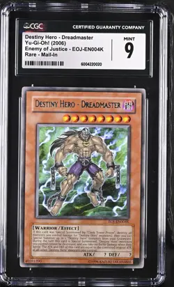 Destiny Hero - Dreadmaster EOJ-EN004K Mail-in Yu-gi-oh! CGC 9 Mint *020 - Image 1