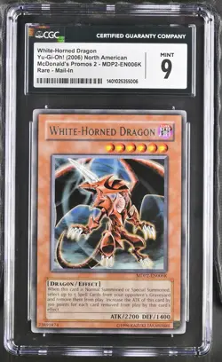White-horned Dragon MDP2-EN006K Mail-in Yu-gi-oh! North American CGC 9 Mint *006 - Image 1