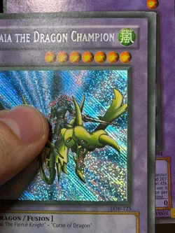 Gaia the Dragon Champion LOB-125 FADED + REVERSE FOIL ERROR Yu-Gi-Oh - Image 4