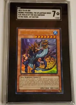 En001 Poseidra, The Atlantean Dragon 1rst Edition Ultra Rare SGC 7 Yu Gi Oh - Image 1
