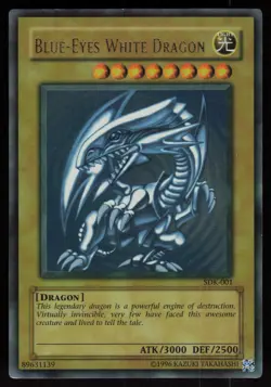 Blue-Eyes White Dragon SDK-001 Ultra Rare FADED Yu-Gi-Oh - Image 1