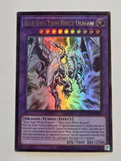 Blue-Eyes Twin Burst Dragon LCKC-EN058 Ultra Rare Yugioh Unlimited Edition NM - Image 1