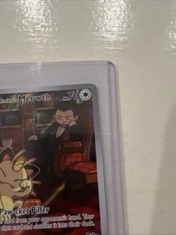Pokemon TCG Team Rockets Meowth 203/182 Illustration Rare Destined Rivals NM - Image 4